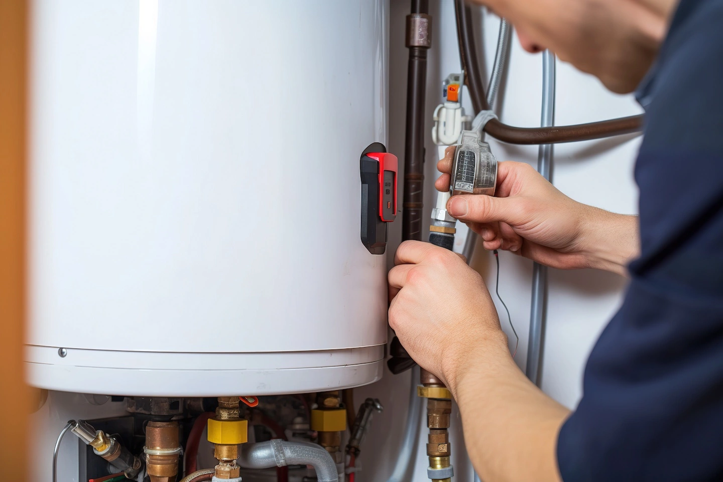 Water heater being installed by a TemperaturePro Columbus technician.